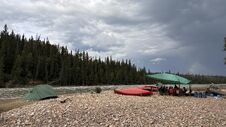 Camp along Athabasca River