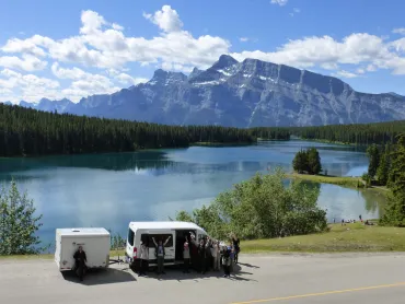 Tourbus im Banff Nationalpark