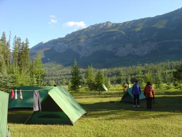 Camping in den Bergen