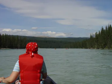 canoeing on the Athabasca