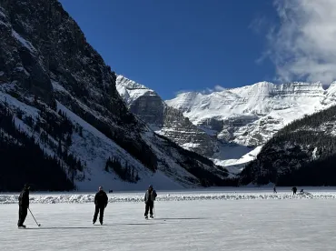 Schlittschuh Laufen auf Lake Louise